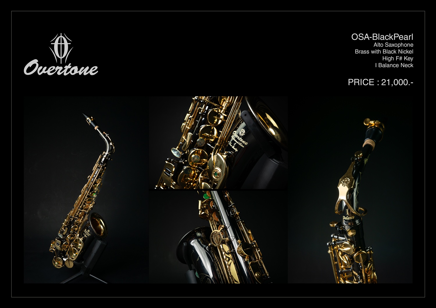 Overtone Alto Saxophone รุ่น OSA-BLACK PEARL