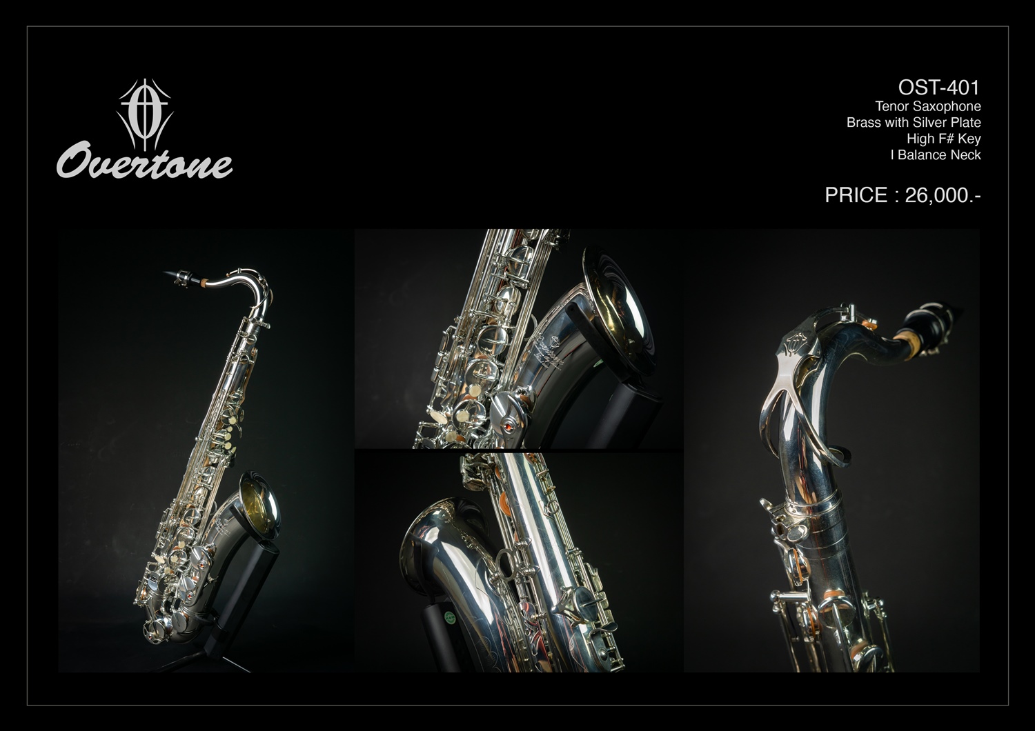 Overtone Tenor Saxophone รุ่น silver plate OST-401